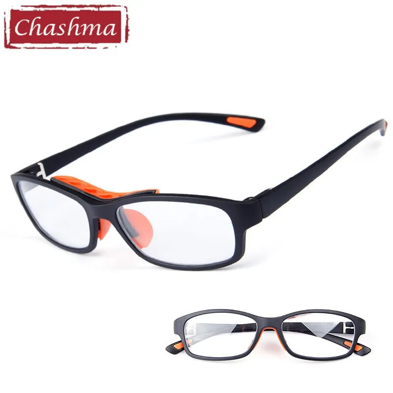 Chashma Ottica Unisex Full Rim Square Tr 90 Titanim Sport Goggle Eyeglasses 010