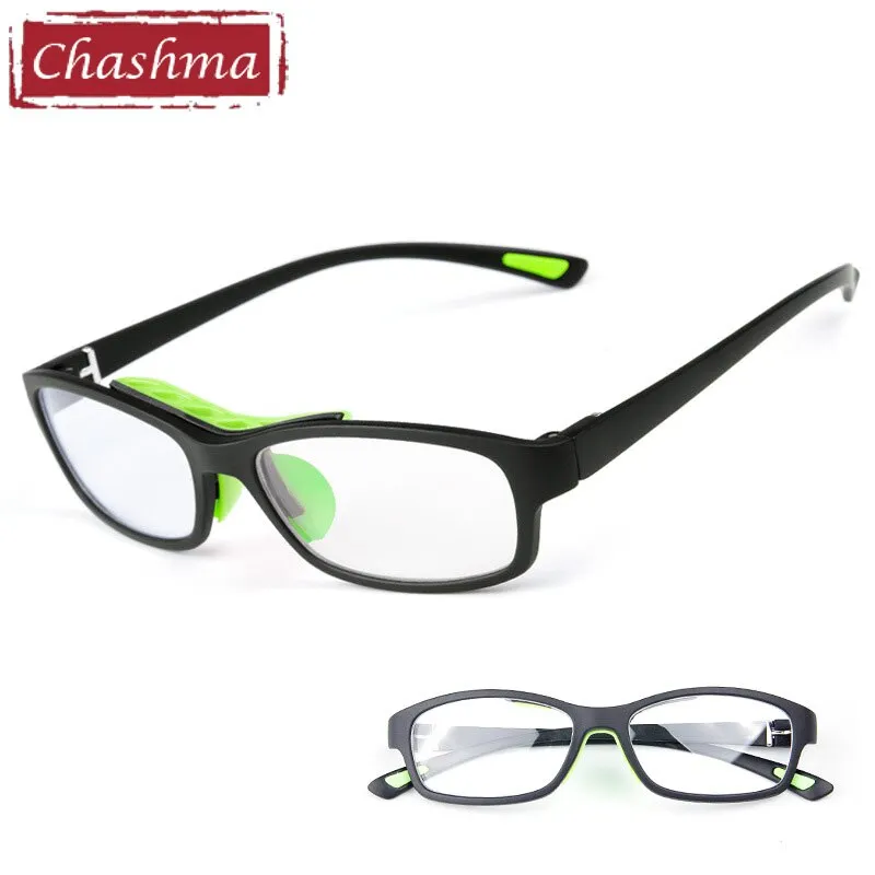 Chashma Ottica Unisex Full Rim Square Tr 90 Titanim Sport Goggle Eyeglasses 010