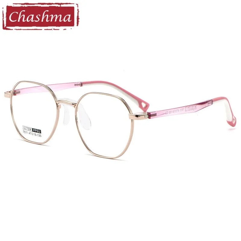 Chashma Unisex Children's Full Rim Octagon Stainless Steel Eyeglasses 7511