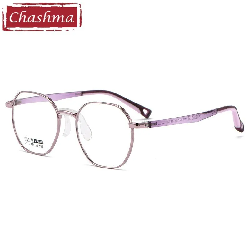 Chashma Unisex Children's Full Rim Octagon Stainless Steel Eyeglasses 7511