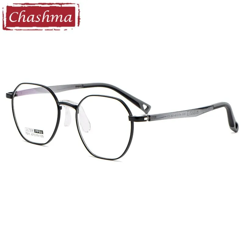 Chashma Unisex Children's Full Rim Octagon Stainless Steel Eyeglasses 7511