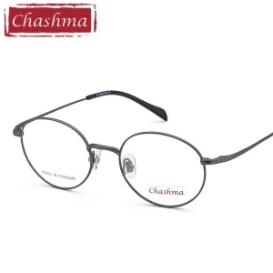 Chashma Unisex Full Rim Round Titanium Eyeglasses Rs903