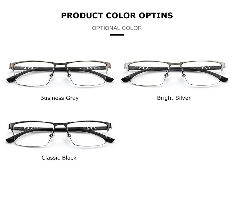 Chashma Unisex Semi Rim Stainless Steel Frame Eyeglasses