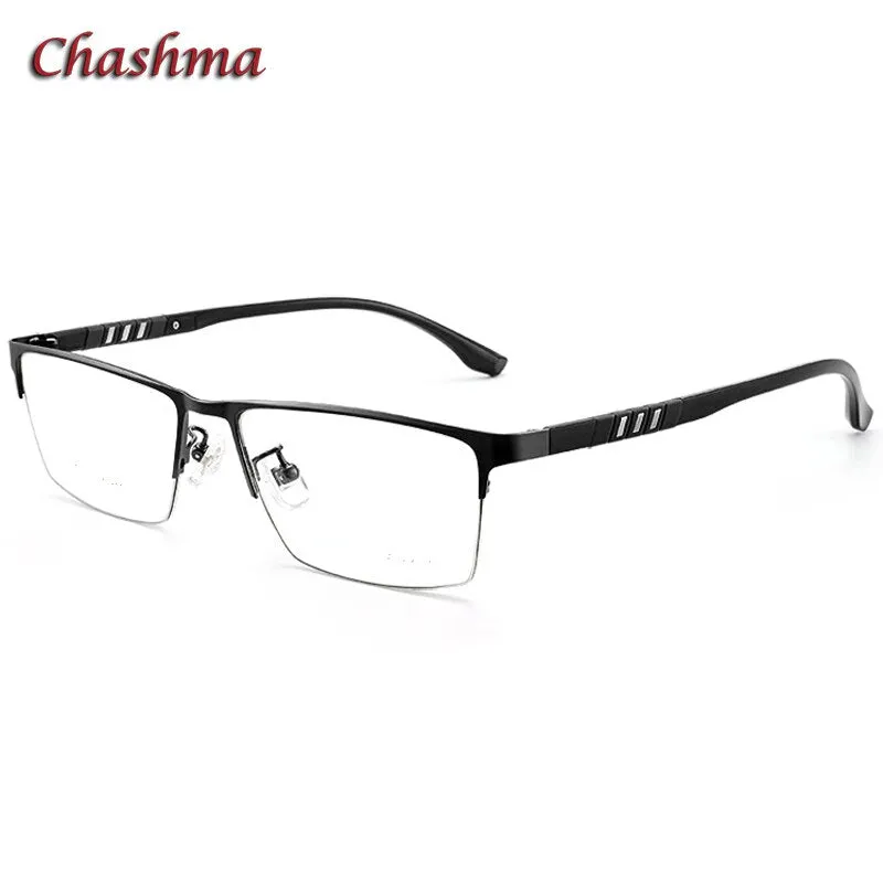 Chashma Unisex Semi Rim Stainless Steel Frame Eyeglasses