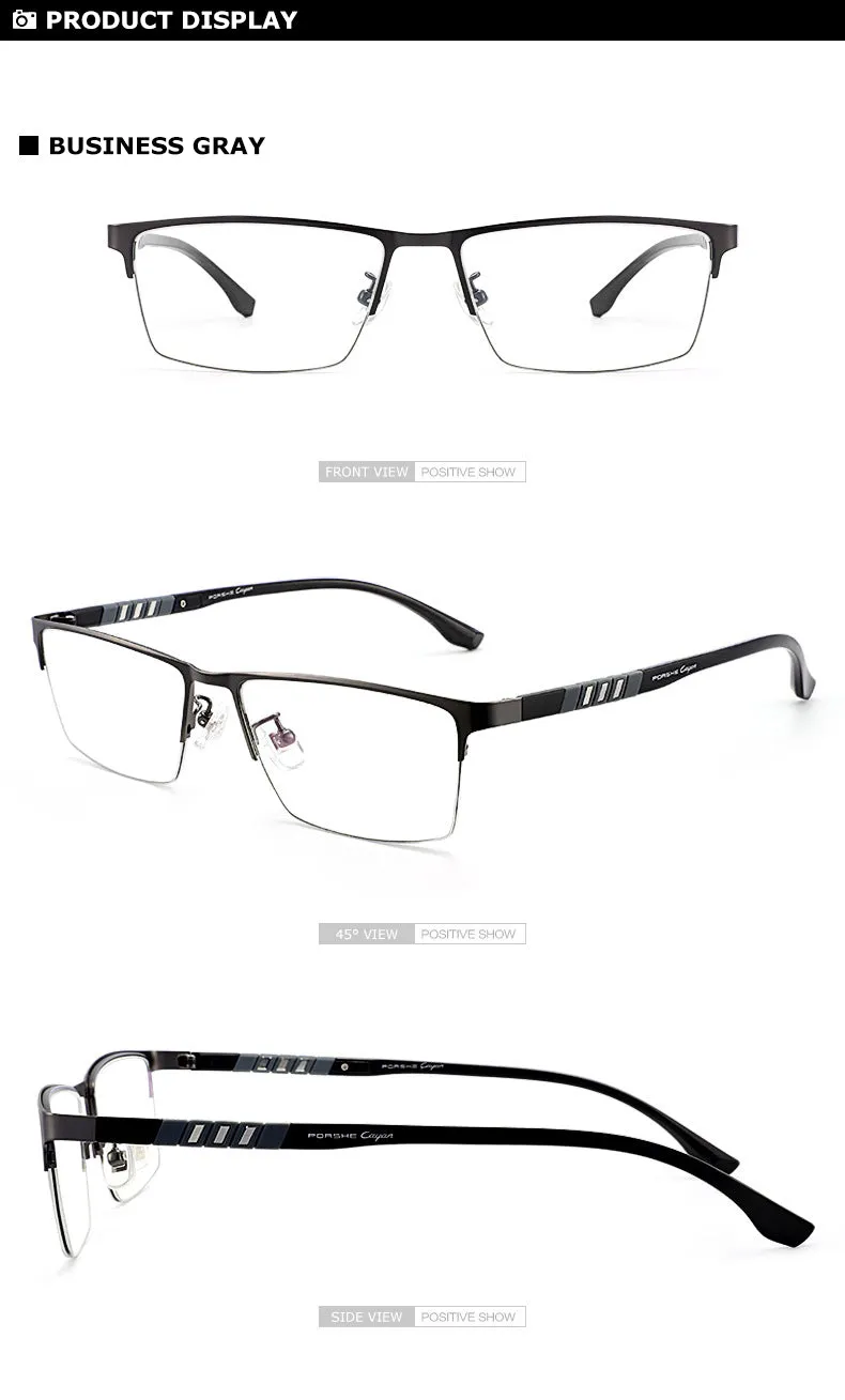 Chashma Unisex Semi Rim Stainless Steel Frame Eyeglasses