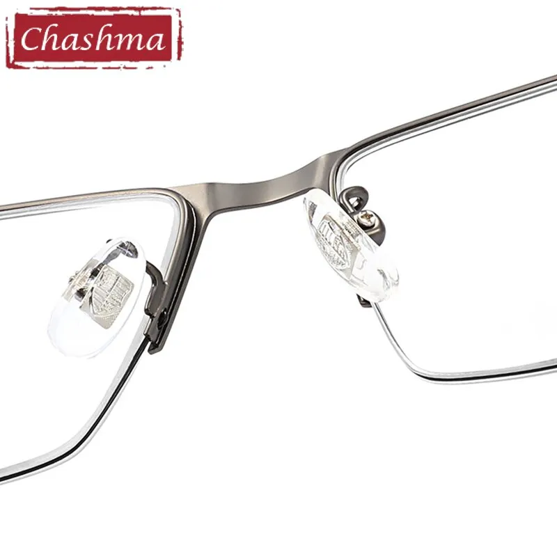 Chashma Unisex Semi Rim Stainless Steel Frame Eyeglasses