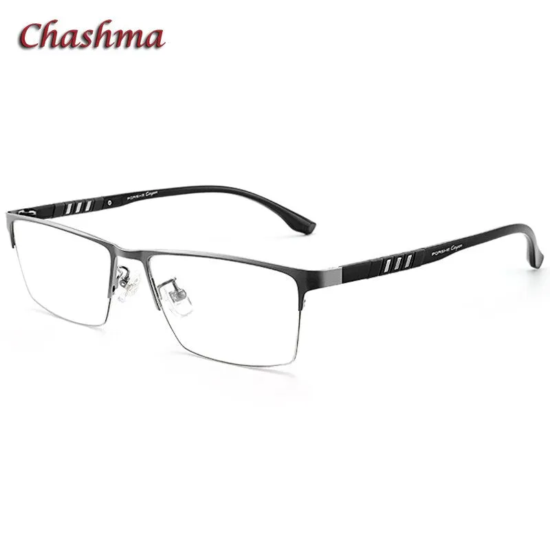 Chashma Unisex Semi Rim Stainless Steel Frame Eyeglasses