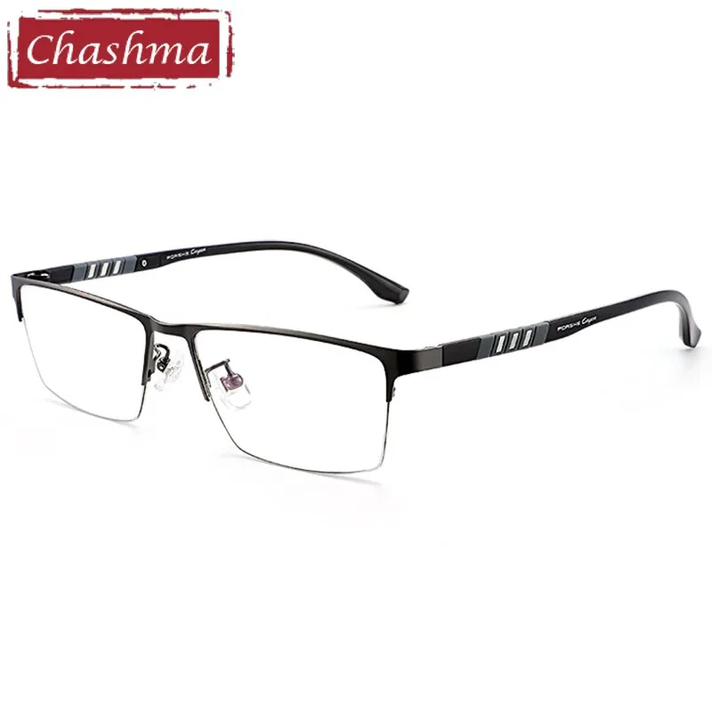 Chashma Unisex Semi Rim Stainless Steel Frame Eyeglasses