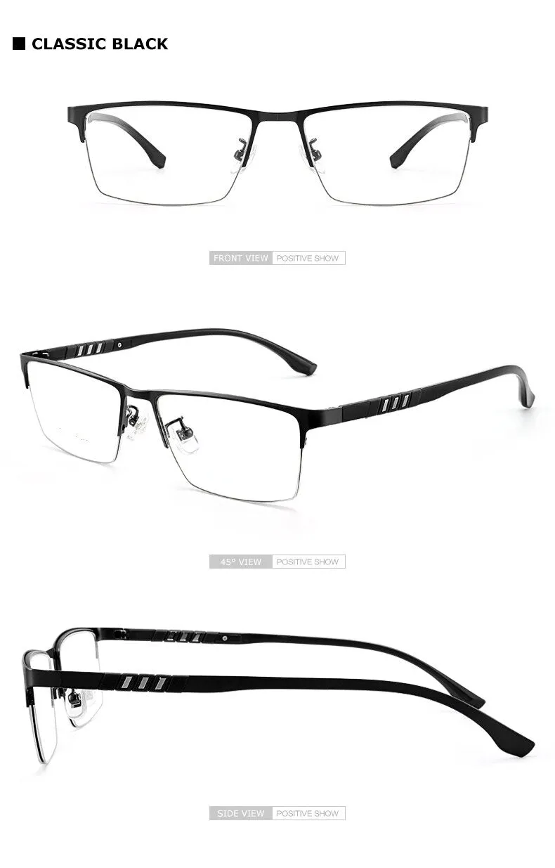 Chashma Unisex Semi Rim Stainless Steel Frame Eyeglasses