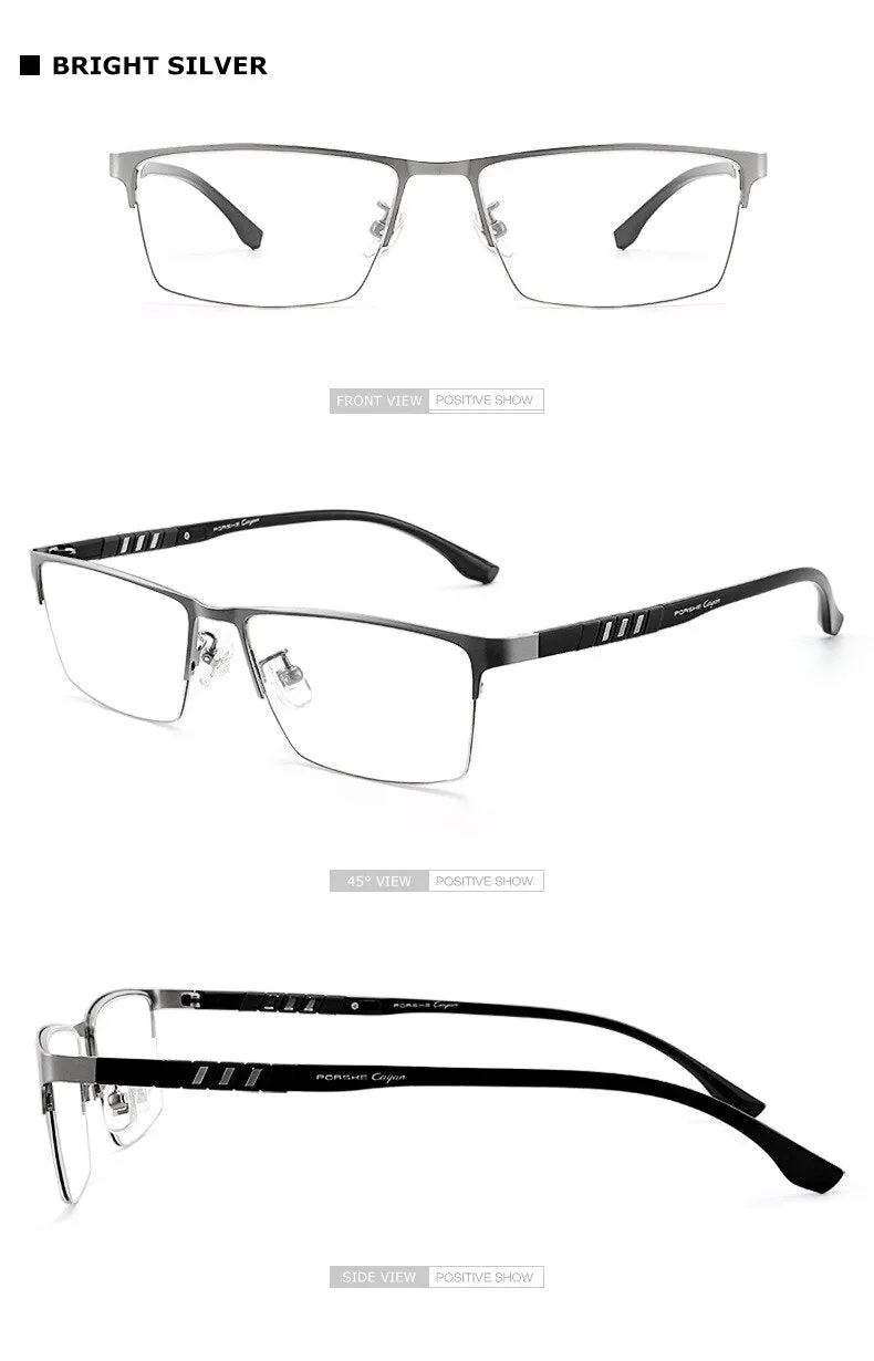 Chashma Unisex Semi Rim Stainless Steel Frame Eyeglasses