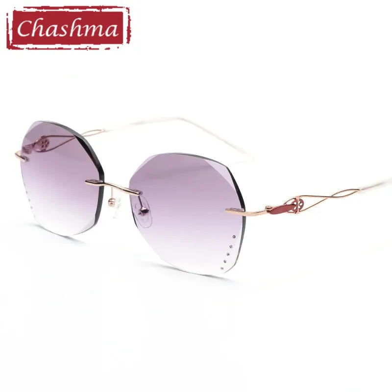 Chashma Women Rimless Round Gradient Colored Titanium Eyeglasses 2378