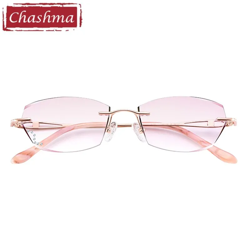 Chashma Women's Rimless Oval Titanium Eyeglasses 99101c