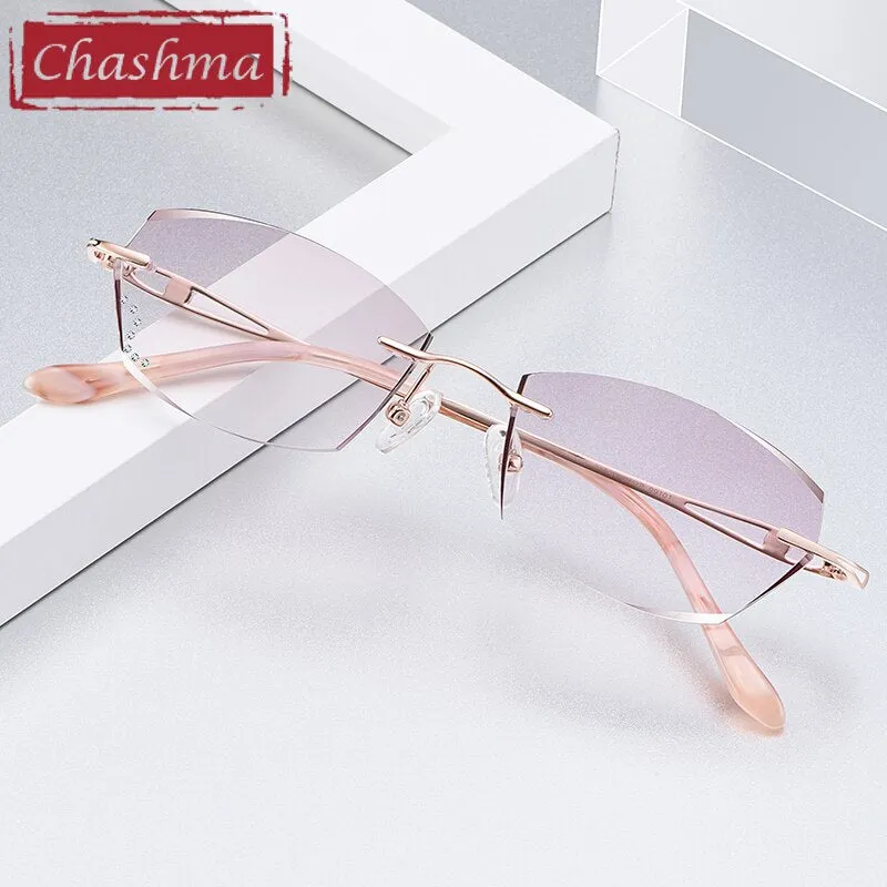 Chashma Women's Rimless Oval Titanium Eyeglasses 99101c