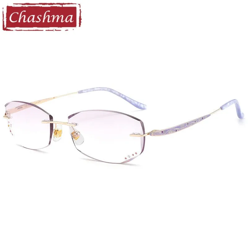 Chashma Women's Rimless Rectangle Eyeglasses 10139