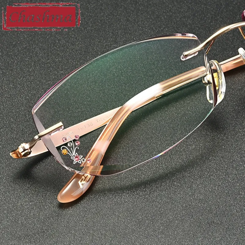 Chashma Women's Rimless Rectangle Eyeglasses 10139