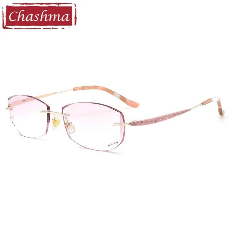 Chashma Women's Rimless Rectangle Eyeglasses 10139