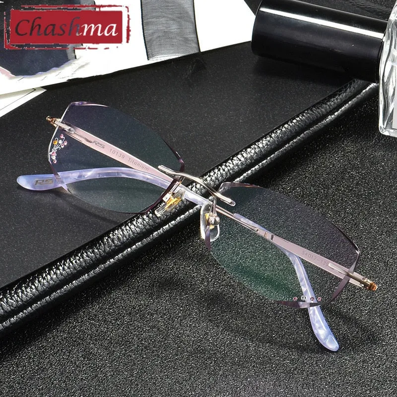 Chashma Women's Rimless Rectangle Eyeglasses 10139