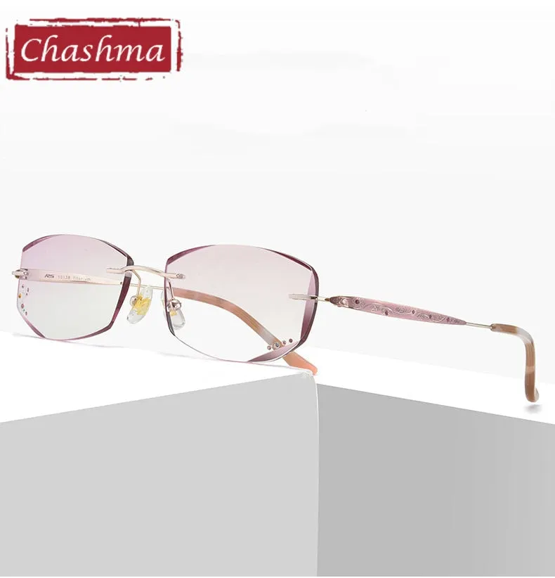 Chashma Women's Rimless Rectangle Eyeglasses 10139