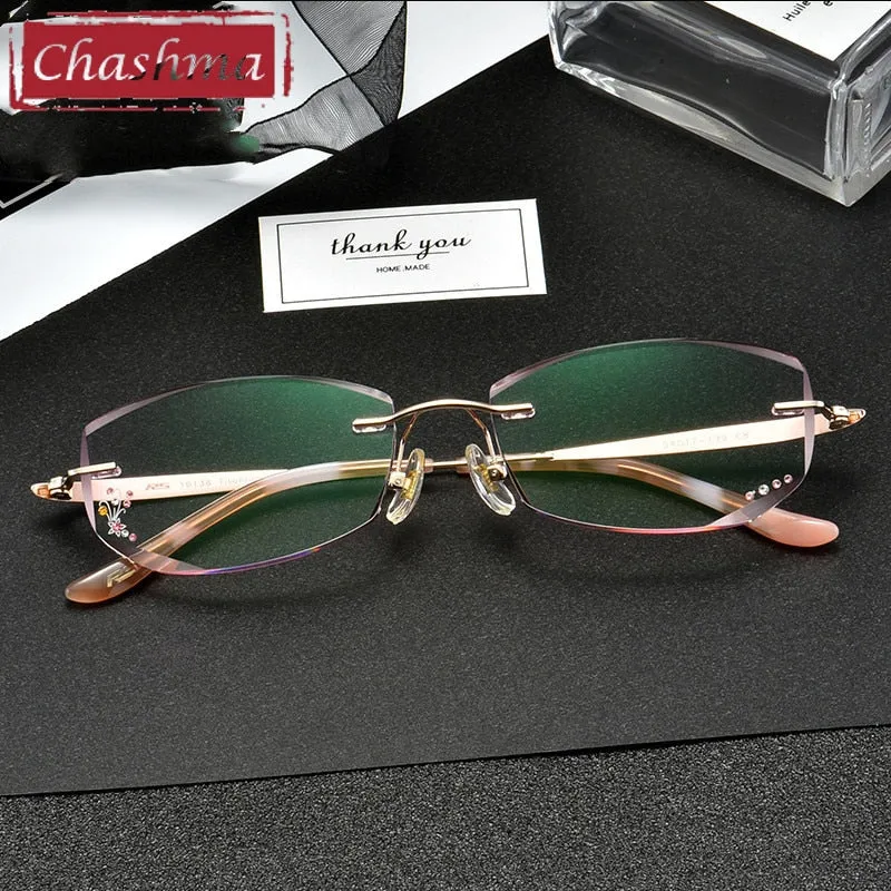 Chashma Women's Rimless Rectangle Eyeglasses 10139