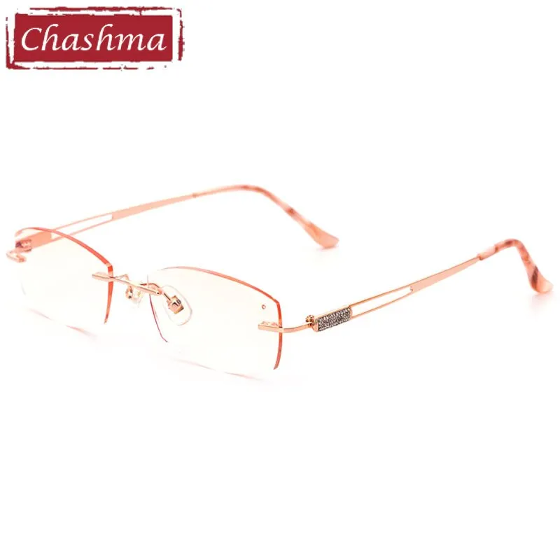 Chashma Women's Rimless rectangle Titanium Eyeglasses 6048