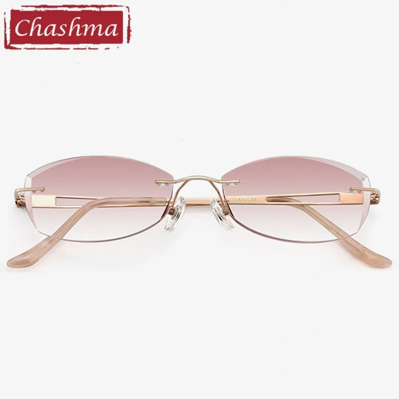 Chashma Women's Rimless rectangle Titanium Eyeglasses 6048