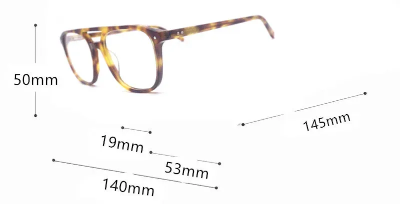 Cubojue Mens Full Rim Double Bridge Square Acetate Reading Glasses Xh0010