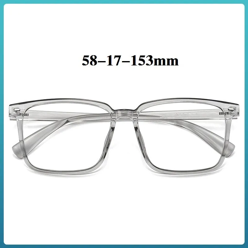 Cubojue Unisex Full Rim Large Square Tr 90 Titanium Frame Eyeglasses