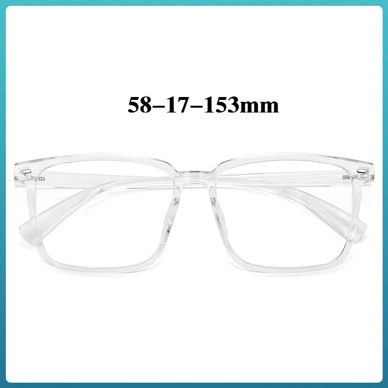 Cubojue Unisex Full Rim Large Square Tr 90 Titanium Frame Eyeglasses