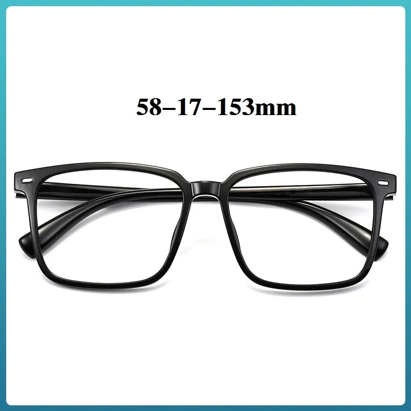 Cubojue Unisex Full Rim Large Square Tr 90 Titanium Frame Eyeglasses