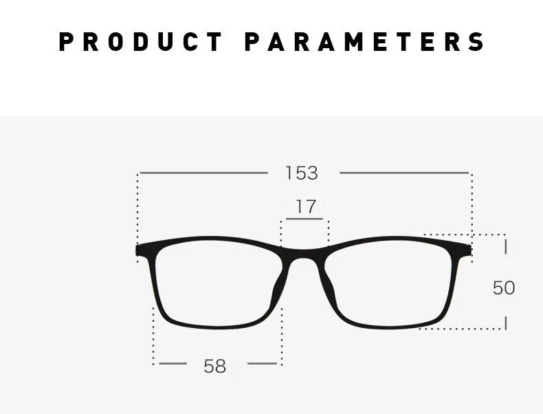 Cubojue Unisex Full Rim Large Square Tr 90 Titanium Frame Eyeglasses