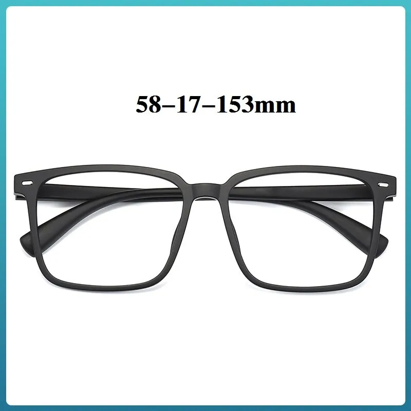 Cubojue Unisex Full Rim Large Square Tr 90 Titanium Frame Eyeglasses