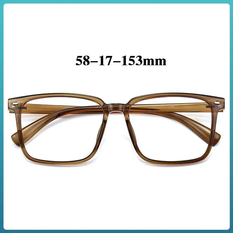 Cubojue Unisex Full Rim Large Square Tr 90 Titanium Frame Eyeglasses