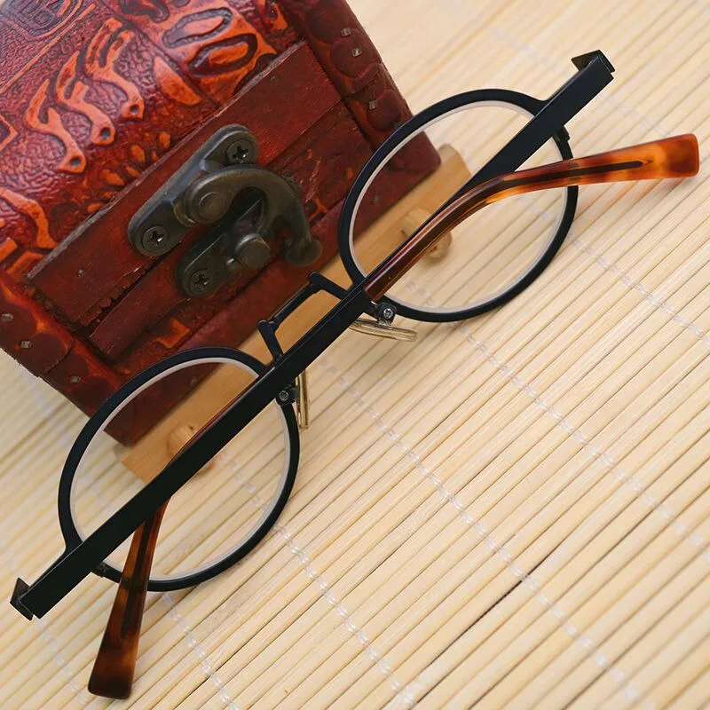 Cubojue Unisex Full Rim Oval Alloy Myopic Reading Glasses Anti Blue Light