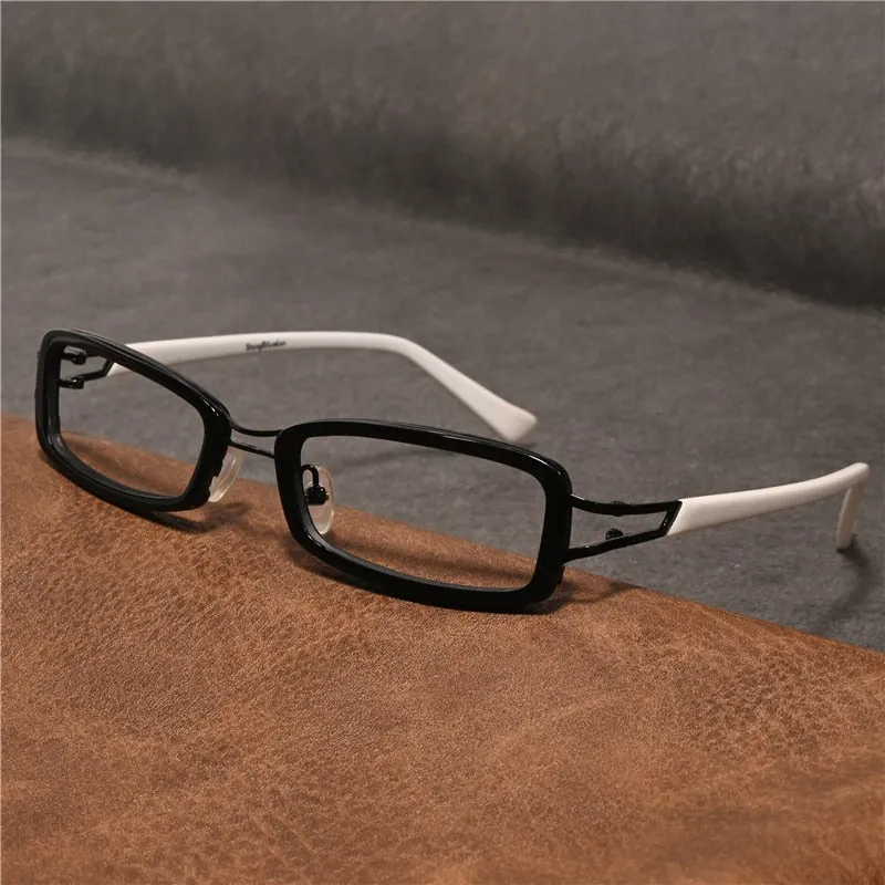 Cubojue Unisex Full Rim Rectangle Tr 90 Titanium Presbyopic Reading Glasses 2104p