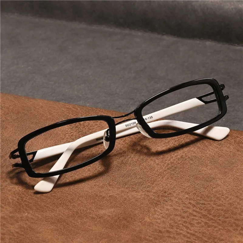 Cubojue Unisex Full Rim Rectangle Tr 90 Titanium Presbyopic Reading Glasses 2104p