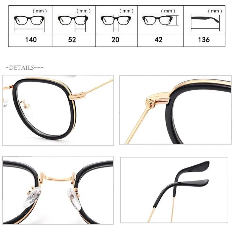 Cubojue Unisex Full Rim Small Round Square Tr 90 Titanium Hyperopic Reading Glasses