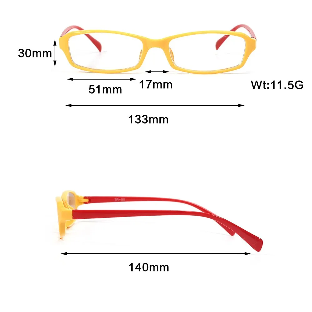 Cubojue Unisex Full Rim Small Square Tr 90 Alloy Presbyopic Reading Glasses 1031m