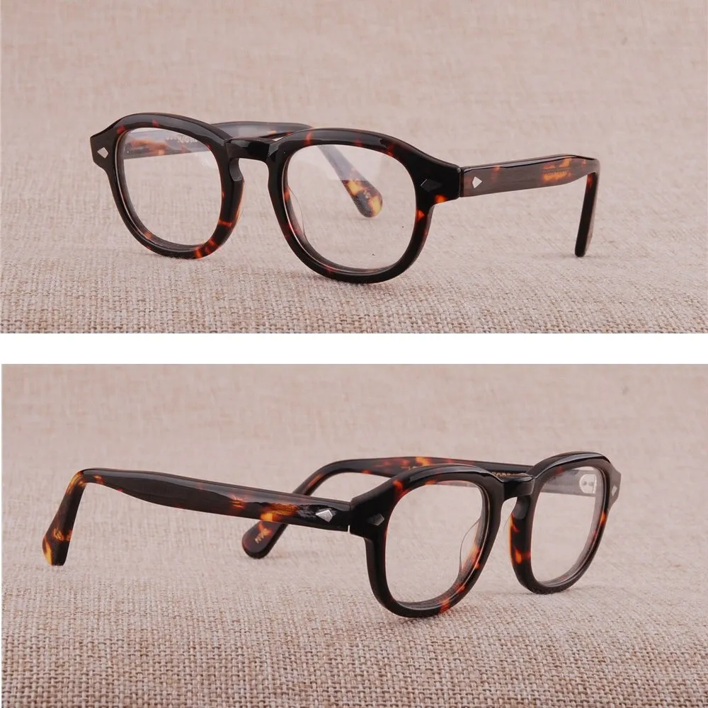 Cubojue Unisex Full Rim Square Acetate Myopic Reading Glasses Small