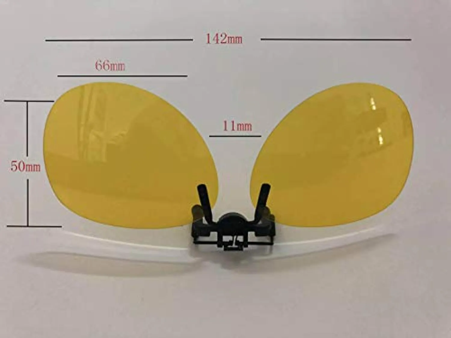 Electomania Night Vision Polarized Plastic Yellow Clip-on Flip-up Driving Sunglass (13x5x0.2 cm)