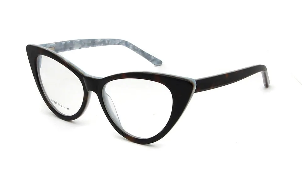 Esnbie Women's Eyeglasses Acetate Cat Eye Spectacles Frame Rt1063