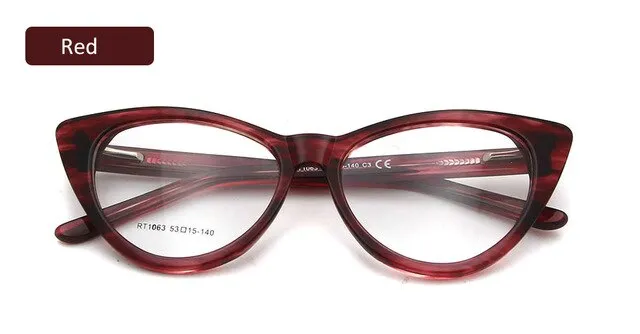 Esnbie Women's Eyeglasses Acetate Cat Eye Spectacles Frame Rt1063