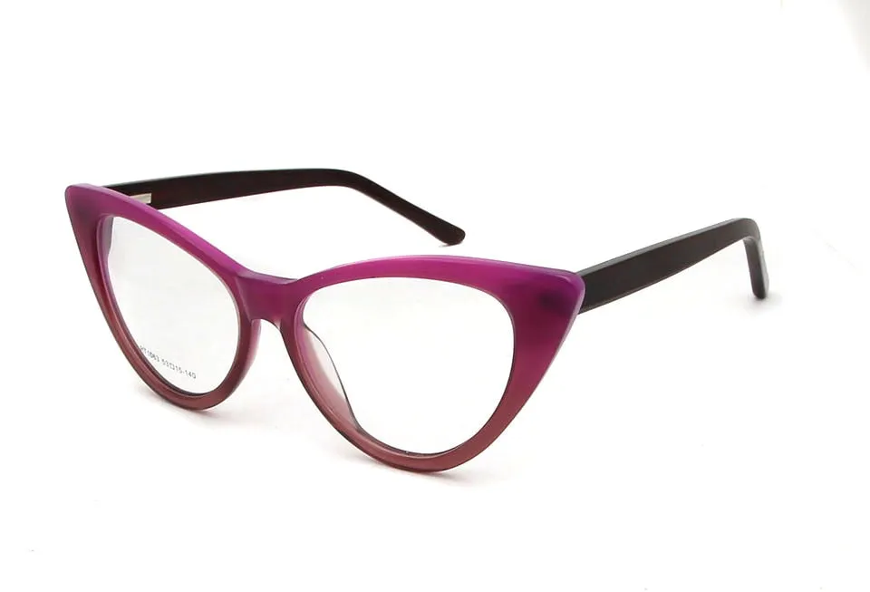 Esnbie Women's Eyeglasses Acetate Cat Eye Spectacles Frame Rt1063