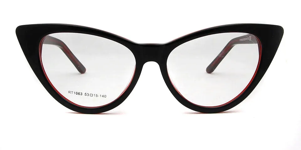 Esnbie Women's Eyeglasses Acetate Cat Eye Spectacles Frame Rt1063