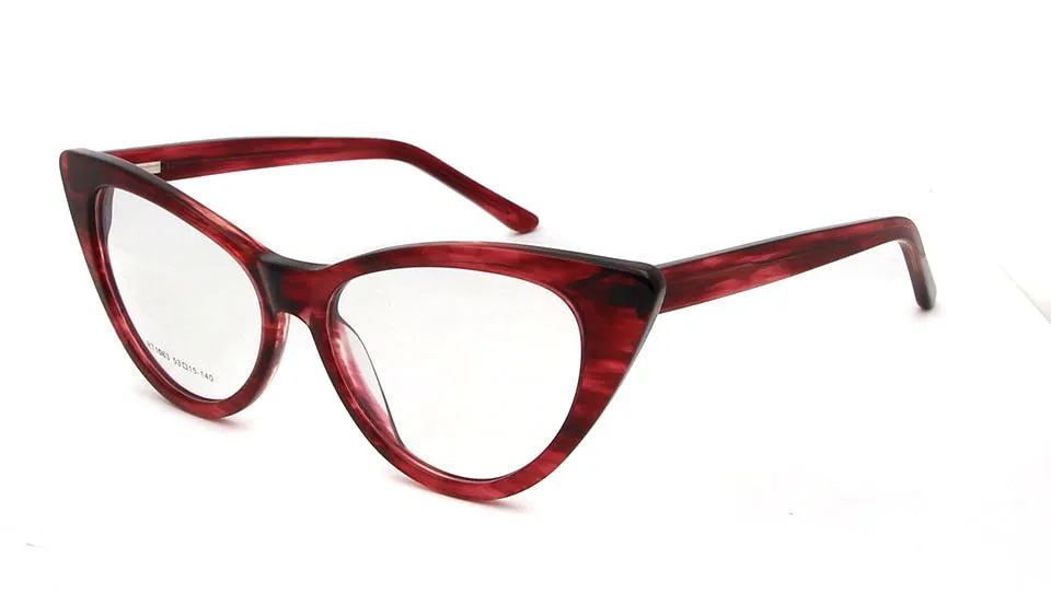 Esnbie Women's Eyeglasses Acetate Cat Eye Spectacles Frame Rt1063