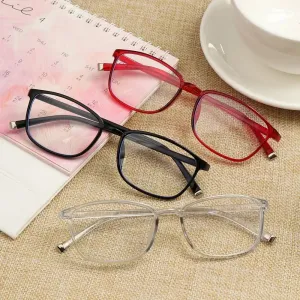 Eye Strain Ultralight PC Frame Anti Blue Rays Presbyopia Eyeglasses Flat Mirror Eyewear Spectacle Frames Reading Glasses