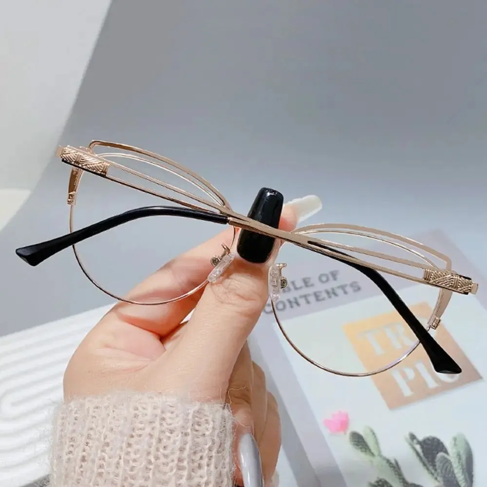 Fashion High Quality Metal Blue Light Blocking Fashion Women Computer Eyeglasses Optical Spectacle Eye Protection Glass Eyewear