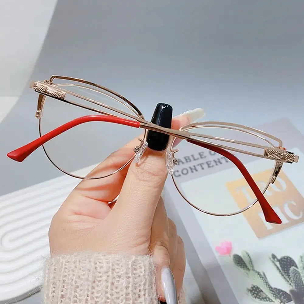 Fashion High Quality Metal Blue Light Blocking Fashion Women Computer Eyeglasses Optical Spectacle Eye Protection Glass Eyewear