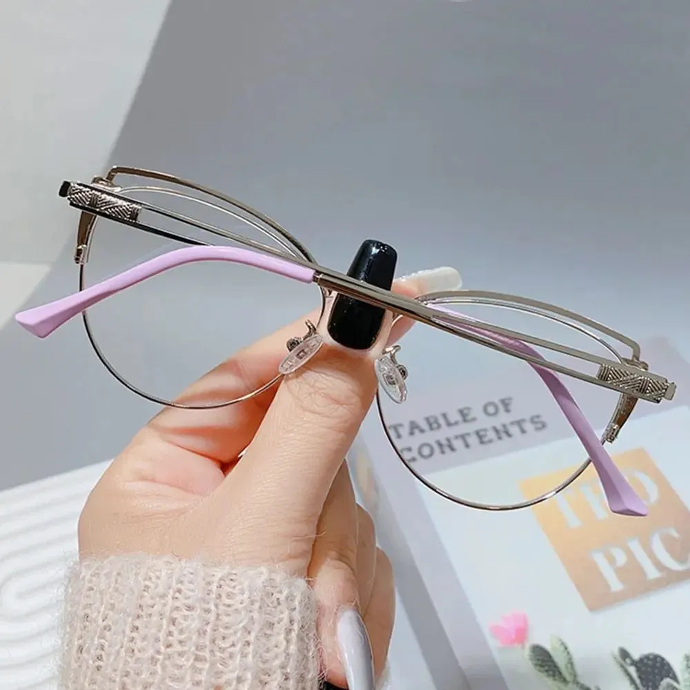 Fashion High Quality Metal Blue Light Blocking Fashion Women Computer Eyeglasses Optical Spectacle Eye Protection Glass Eyewear