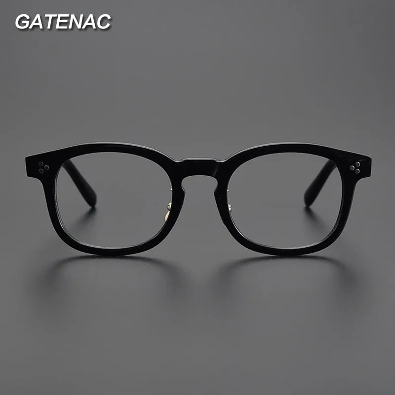 Gatenac Unisex Full Rim Square Acetate Eyeglasses Gxyj1006