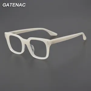 Gatenac Unisex Full Rim Square Acetate Eyeglasses Gxyj1104